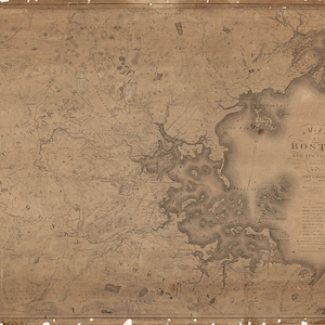1820 Map of Boston Massachusetts