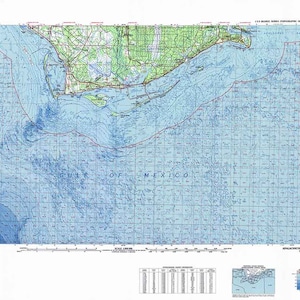 1988 Nautical Map of Apalachicola Florida