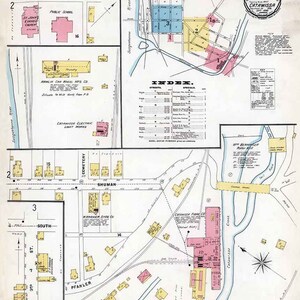 Carte Sanborn 1896 de Catawissa, comté de Columbia, Pennsylvanie