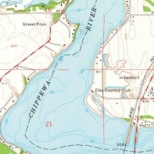 1972 Map of Lake Wissota Wisconsin - Etsy