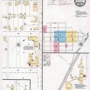 1896 Plan de la ville de Hughesville, comté de Lycoming, Pennsylvanie