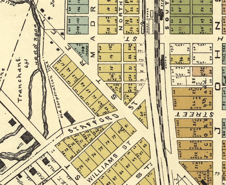 1896 Town Map of Osborn Greene County Ohio Etsy