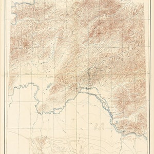 Carte topographique de Fairbanks, Alaska, 1908
