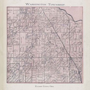 1905-Karte von Washington Township Paulding County Ohio
