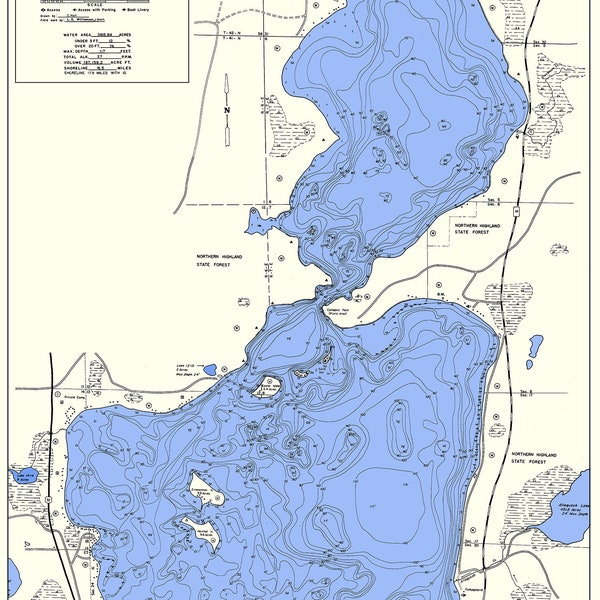 Wisconsin Trout Map Etsy - Il 600x600.3968070363 3p1x