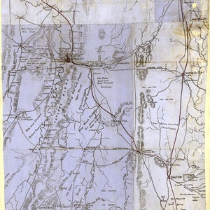 1864 Map of Part of Catoosa Whitfield and Walker County Georgia Reproduction