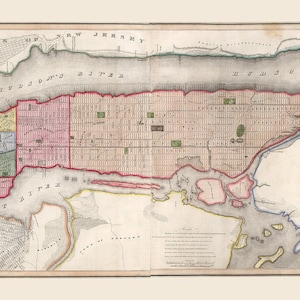 1840 Map of the City and County of New York