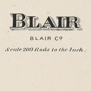 1873 Map of Blair Township Blair County Pennsylvania Newry Etsy