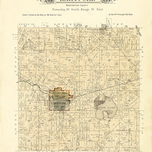 1915-Karte von Hartford Township Washington County Wisconsin