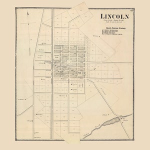 1868-Karte von Lincoln Cedar Creek Sussex County Delaware