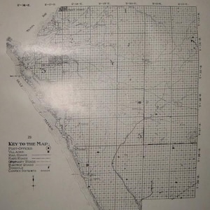 Carte du comté de Lamantins en Floride, Sarasota Bradenton, 1914