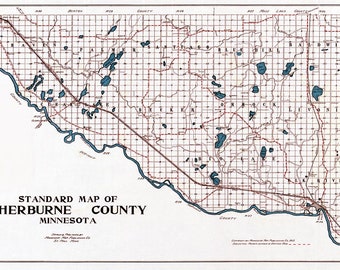 1913 Map of Sherburne County Minnesota