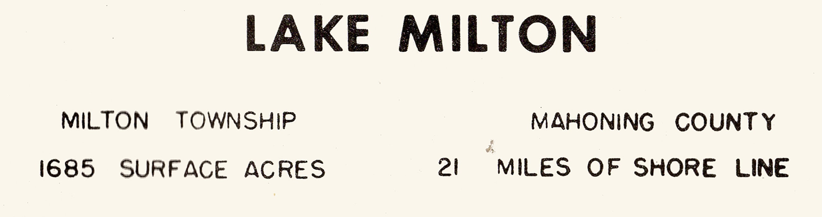 1960 Map of Lake Milton Mahoning County Ohio - Etsy