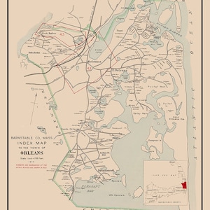 1910-Karte von Orleans, Barnstable County, Massachusetts
