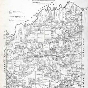 1870 Farm Line Map du comté de Fannin au Texas