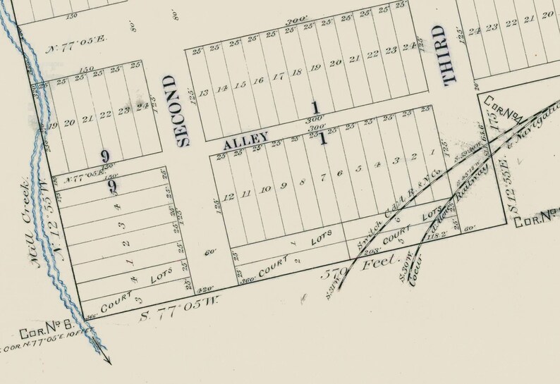 1889 Town Map of Mullan Shoshone County Idaho Etsy