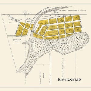 1896-Karte von Kawkawlin Bay County, MI