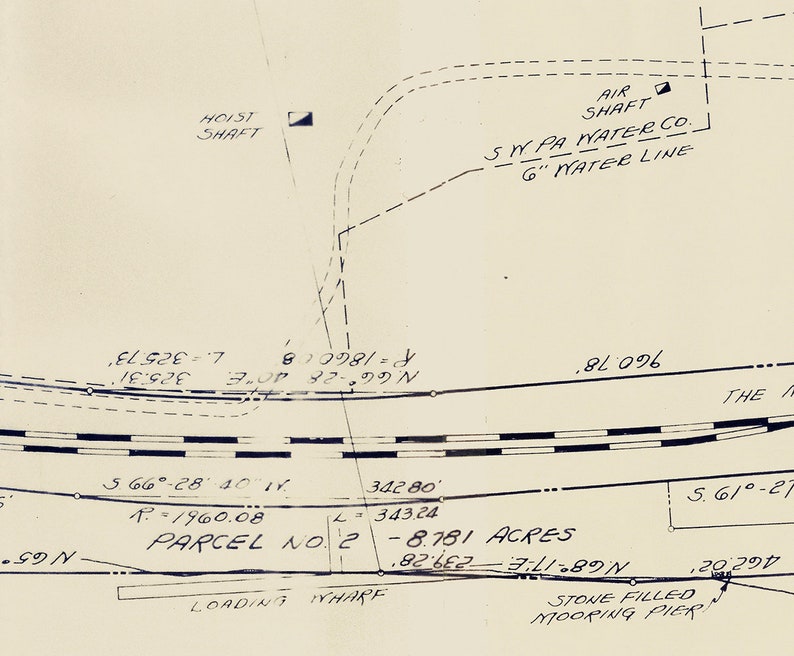 1965 Ronco PA Mine and Town Map Fayette County Masontown Etsy