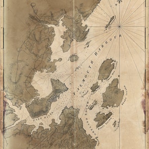 1770 Map of Falmouth Harbour Maine