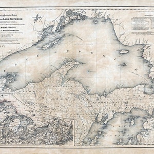 1867- Karte des Oberen Sees
