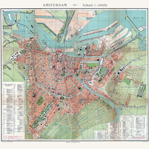 1912 Plan d'Amsterdam Pays-Bas