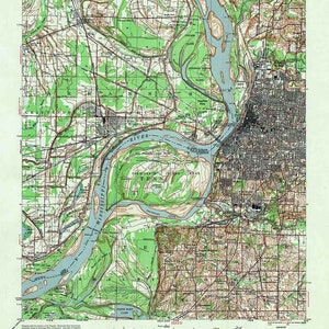 1939 Topo Map of Memphis Tennessee