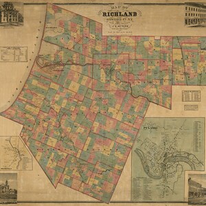 1861 Map of Richland Oswego County New York