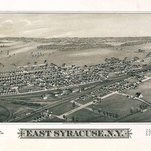 1885 Panorama-Karte von East Syracuse New York