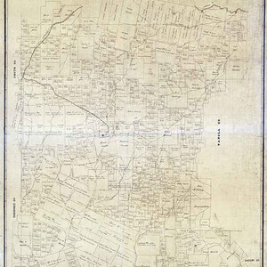 1895 Farm Line Map du comté de Rusk au Texas