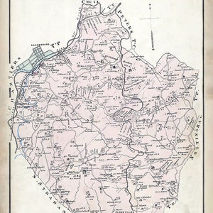 1876- Karte von Nordstrabane Township Washington County PA