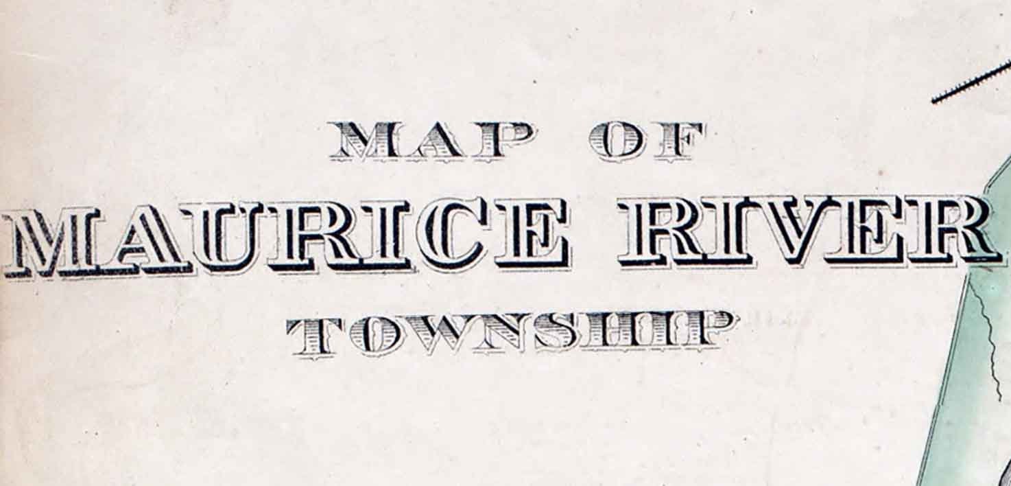 1876 Map of Maurice River Township Cumberland County New Etsy