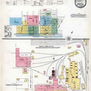 Carte Sanborn 1896 du comté de Berwick, Columbia, Pennsylvanie