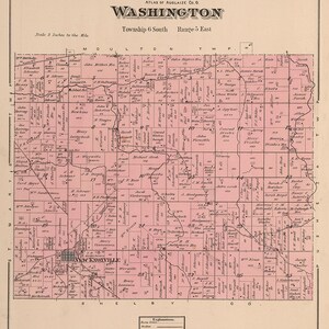 1880-Karte von Washington Township Auglaize County Ohio