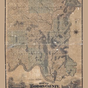 1875 Karte von Madison County, Alabama