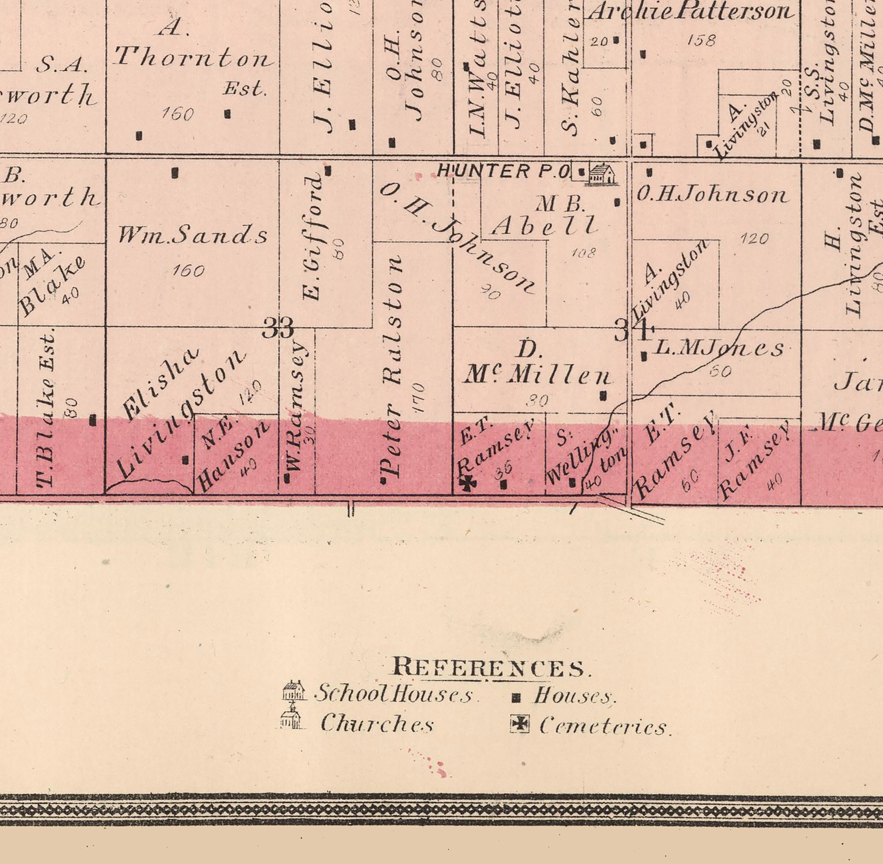 1886 Map of Manchester Township Boone County Illinois - Etsy