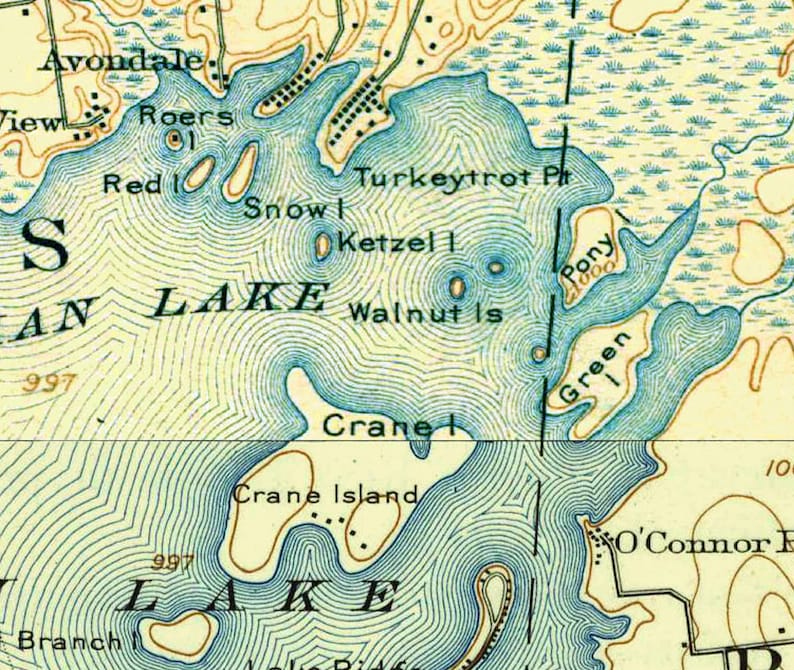 1915 Map of Indian Lake Logan County Ohio - Etsy