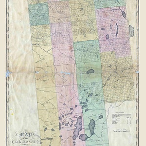 Carte du comté de Franklin, New York, 1839