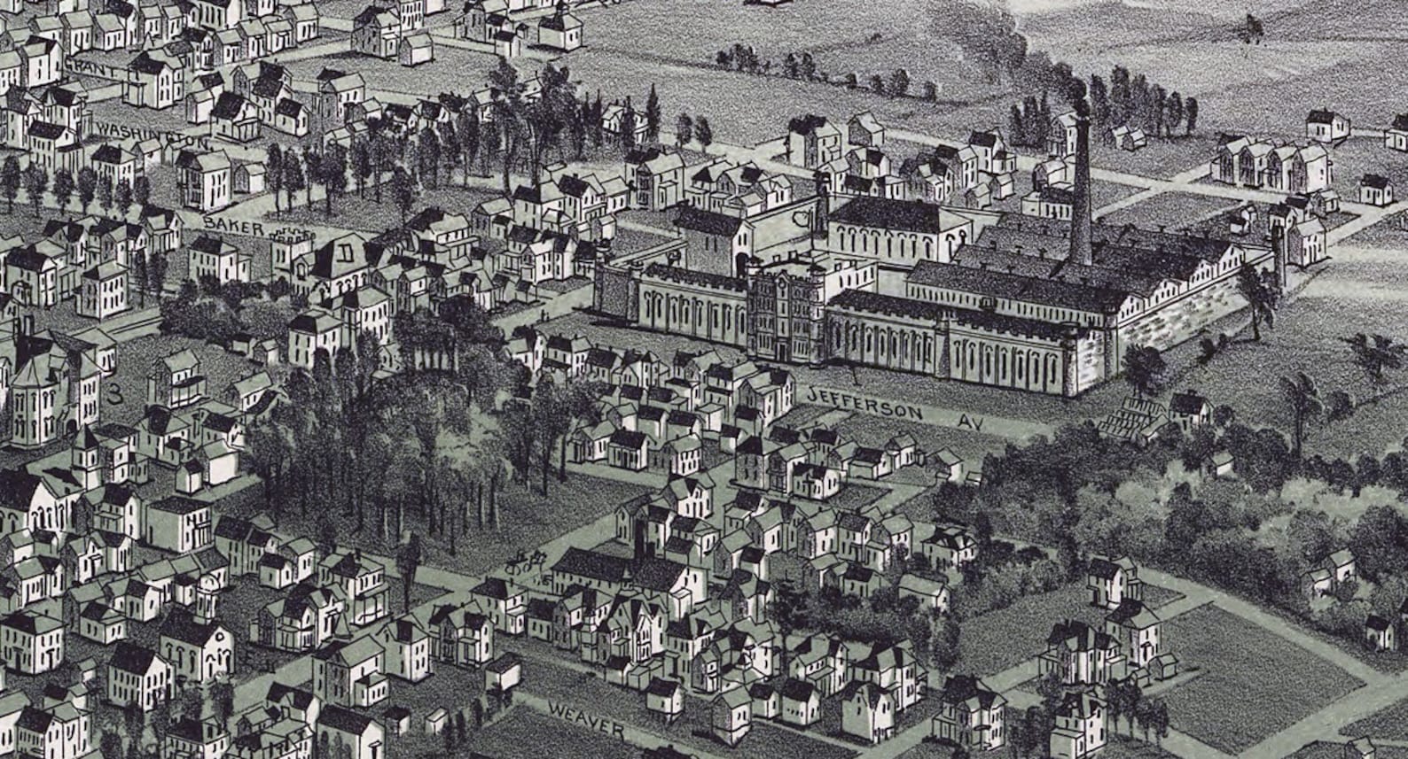 1899 Panoramic Map of Moundsville West Virginia Etsy