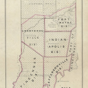 1840 Map of Indiana