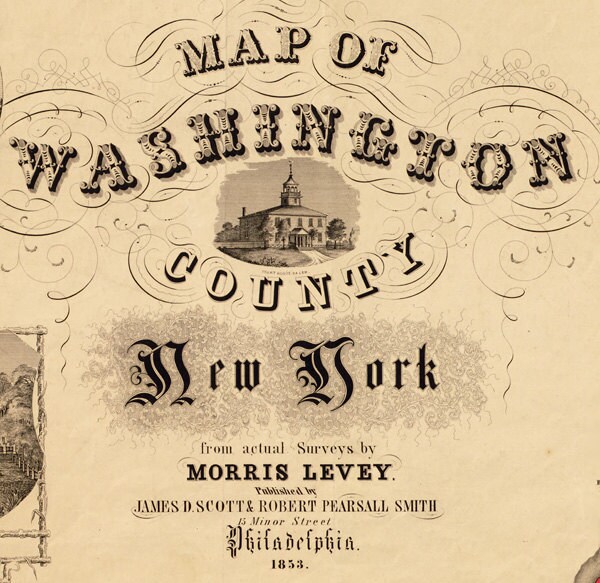 1853 Map of Washington County New York Etsy