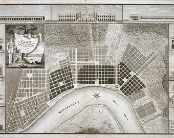 1815 Map of New Orleans Louisiana