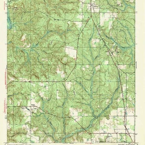 Topokaart uit 1944 van Stapleton Alabama Quadrangle