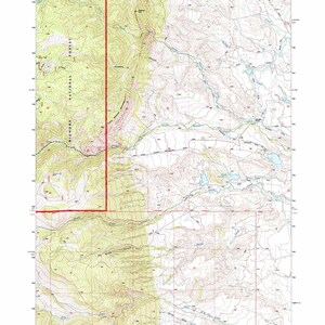 Carte topographique du ranch Klondike, Wyoming, WY, forêt Bighorn, 1993