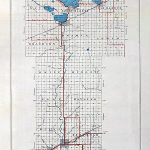 1920 Map of Mille Lacs County Minnesota