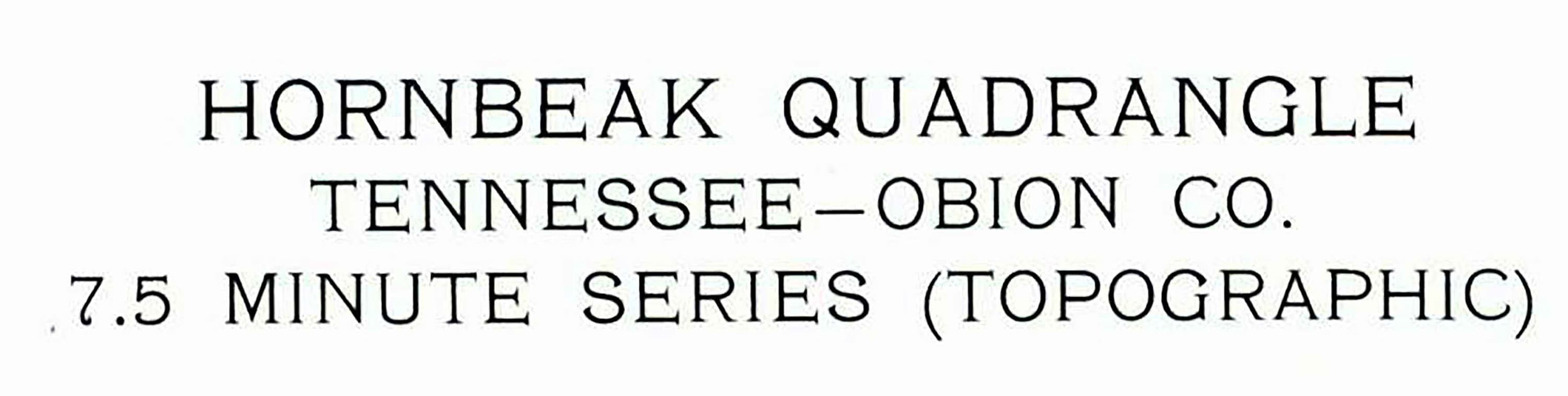 1964 Topo Map of Hornbeak Tennessee Elbridge Etsy