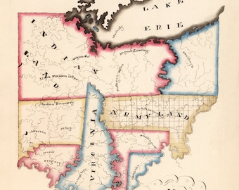 1819 Map of Ohio