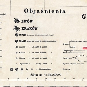 1894 Map of Galicia and Lodomeria Carpathian Mountains image 3