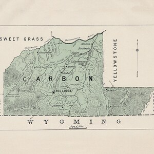 1900 Map of Carbon County Montana