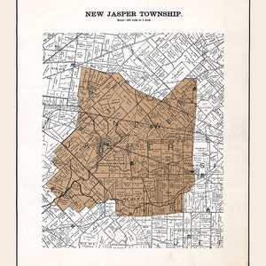 1896 Map of New Jasper Township Greene County Ohio