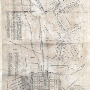 1819 Carte de la Nouvelle-Orléans en Louisiane